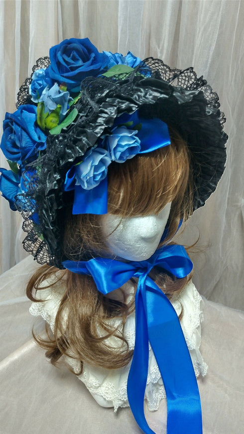 総レーススペシャルボンネット黒×青