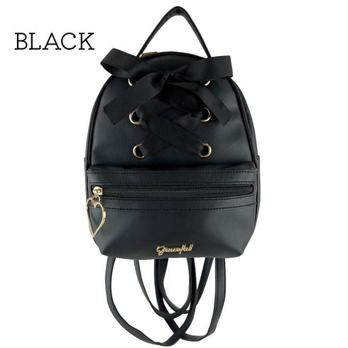 あみあげりぼんリュック LL-1010 【ブラック モカブラウン ベイビーピンク】