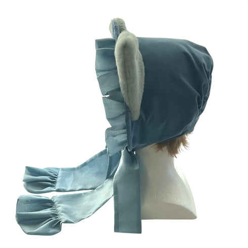 猫のボンネット 空色ブルー