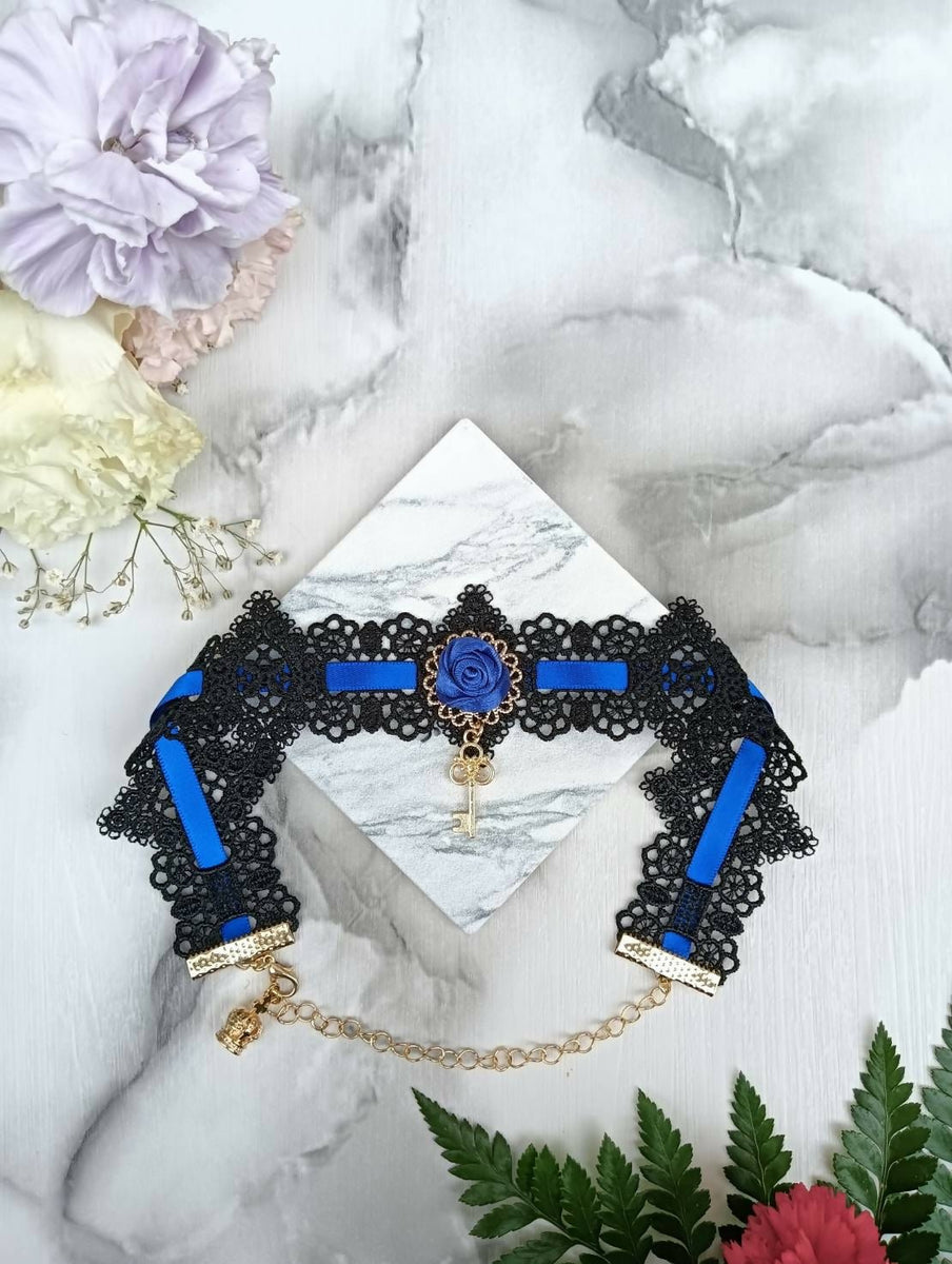 ミニ薔薇のリボン＆レースチョーカー – Gothic and Lolita Mall