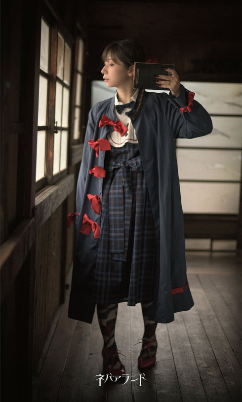 ドットリボンタイツ〈紺〉