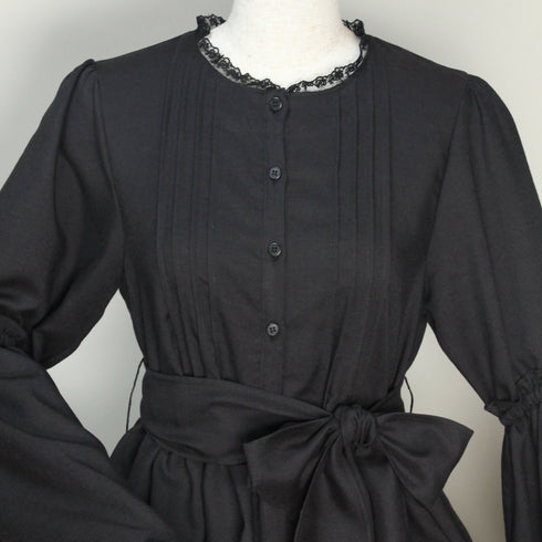 ピンタック姫袖ワンピース