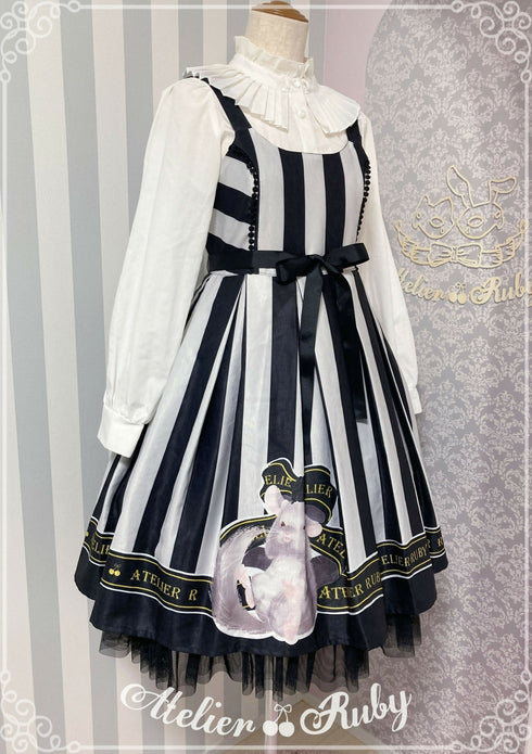 【ストライプリボンチンチラちゃん】ワンピース