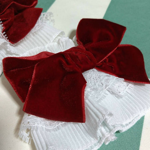 Sleeve holder (white × bordeaux)