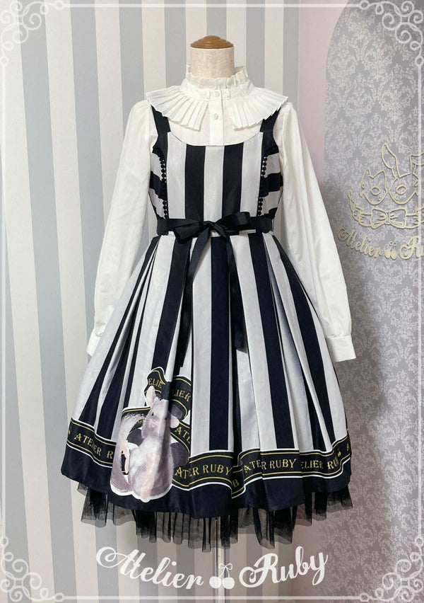 【ストライプリボンチンチラちゃん】ワンピース