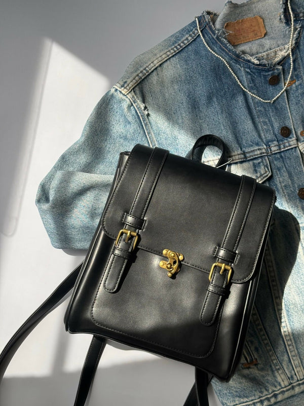 クラシカルミニサッチェルリュック TL-5602【グレージュ ブラック チョコブラウン】