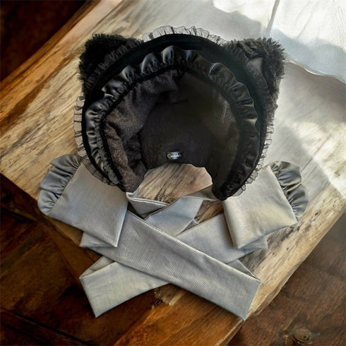 猫のボンネット ブラック