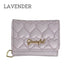 ハートを運んで折財布 LL-1012 【ブラック ベージュ ラベンダー】