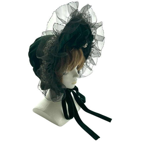 アンティークブレードのボンネット グリーン