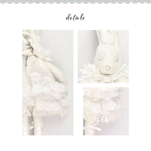 ショルダーバッグ レディース 小さめ かわいい うさぎ ロリィタ レース ぬいぐるみ ホワイト 【LALUICE公式】