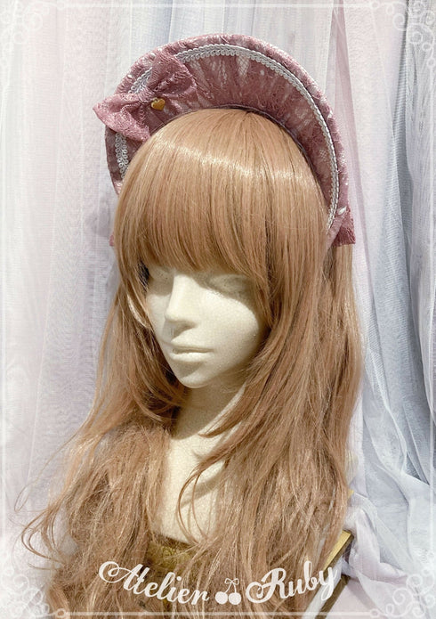 総レースボンネットカチューシャ