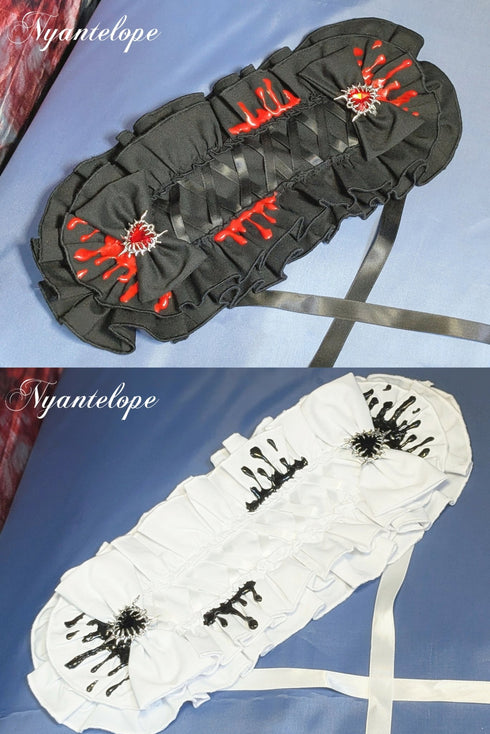 【GLM13】滴るヘッドドレス(ブラック、ホワイト) ゴスロリ ロリータ ロリィタ ハロウィン