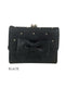 Sparkling☆Ribbon Clasp Fold Wallet LL-1036 【Black White】