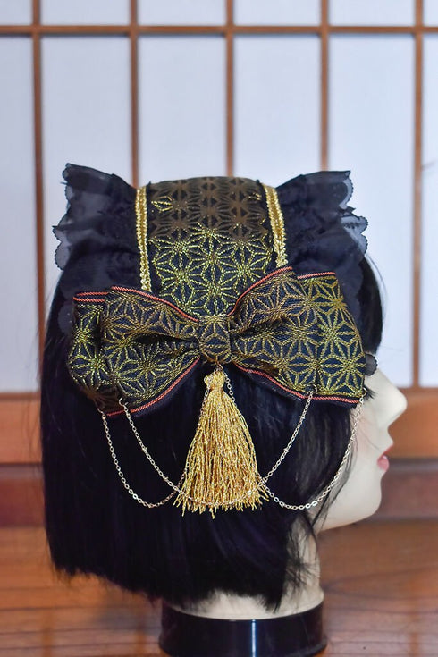 畳の縁のヘッドドレス