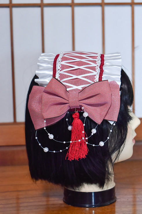 畳の縁のヘッドドレス