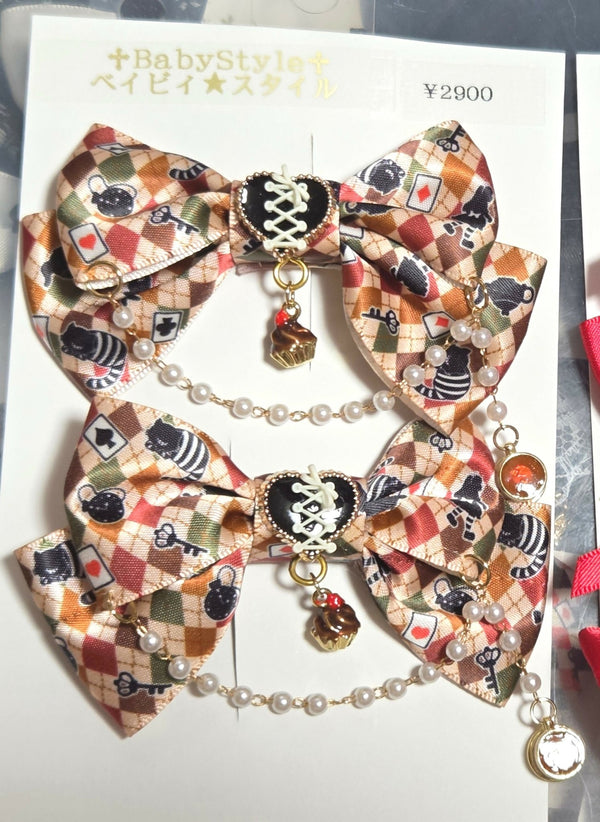 アリスのお茶会ツインテヘアクリップ