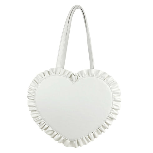 ハートで主役トート LL-1029 【ブラック ホワイト】