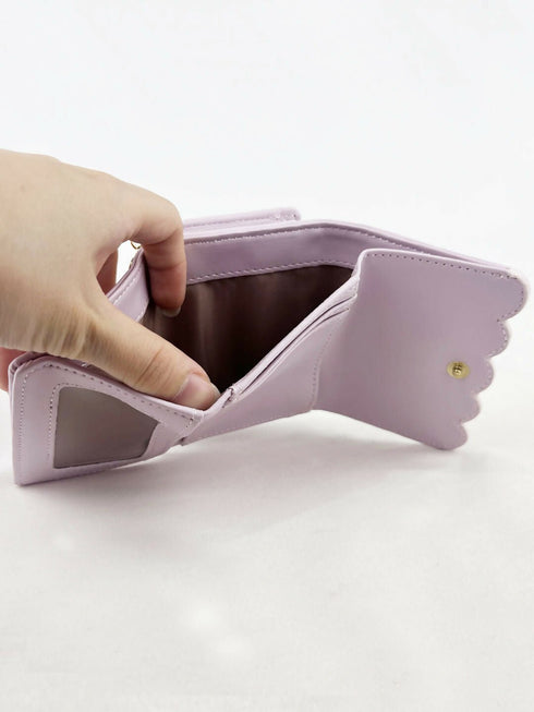 みんなプリンセス折財布 LL-1032【ブラック ピンク ラベンダー】