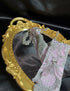Pink Gray lace tie