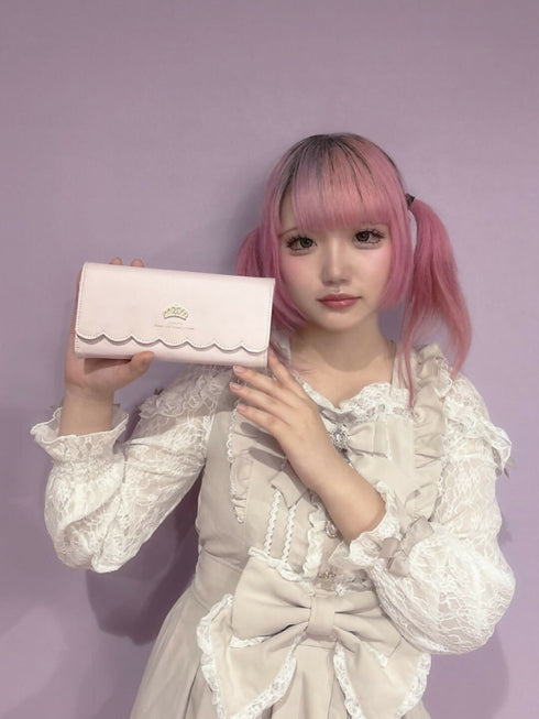 みんなプリンセス長財布 LL-1031 【ブラック ピンク ラベンダー】