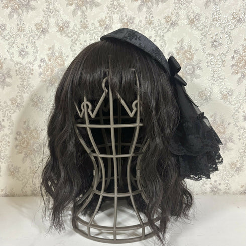 レースカクテルハット(グレー)