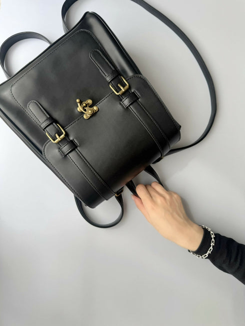 クラシカルミニサッチェルリュック TL-5602【グレージュ ブラック チョコブラウン】