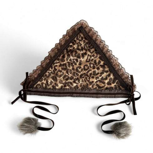 レオパード柄 バブーシュカ ブラウン系