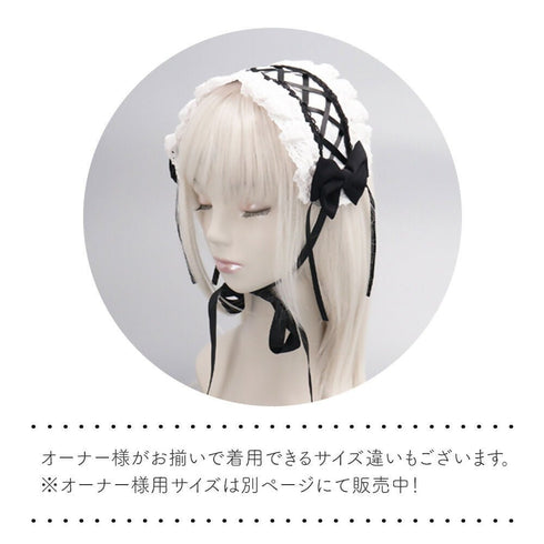 コルセットレース 犬用 ヘッドドレス Corset Lace Lolitails