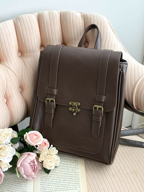 クラシカルミニサッチェルリュック TL-5602【グレージュ ブラック チョコブラウン】