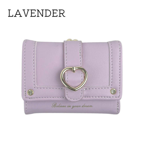 夢は叶うがま口折財布 LL-1013 【ブラック ピンク ラベンダー】