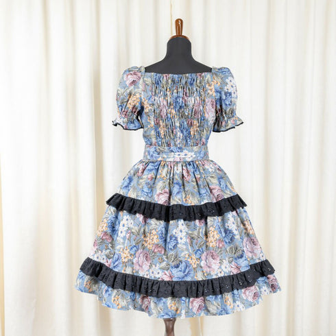 【ご予約商品】Antique Bloom Dressワンピース(ブルーローズ)
