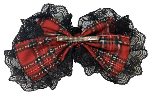 赤黒骸骨のレースBIGリボン