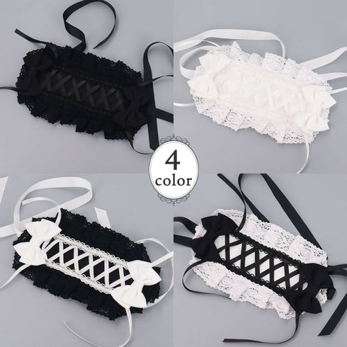 コルセットレース 犬用 ヘッドドレス Lolitails