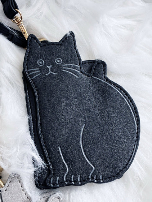 にゃーにゃーパスケース JW-0615 【ブラック/グレー/アイボリー】