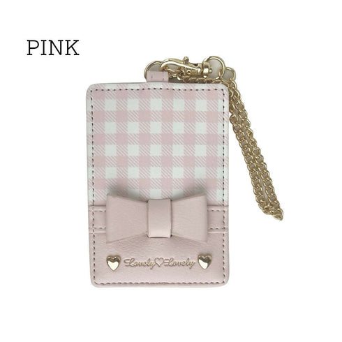 ときめきギンガムパスケース LL-1020 【ブラック ピンク サックスブルー】