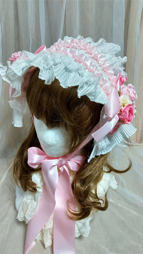 薔薇のフリルヘッドドレス