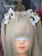 【GLM13】Dripping Ribbon Clip (Black, White, Red) Gothic Lolita Lolita Lolita Halloween