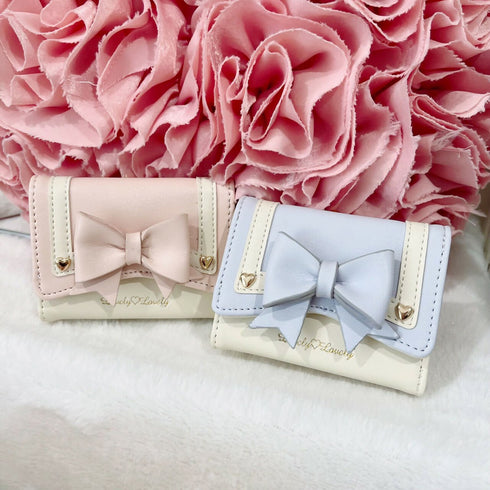 Dreamy Cute♡ Sailor Clasp Fold Wallet LL-1026 【Baby Pink Sax Blue】