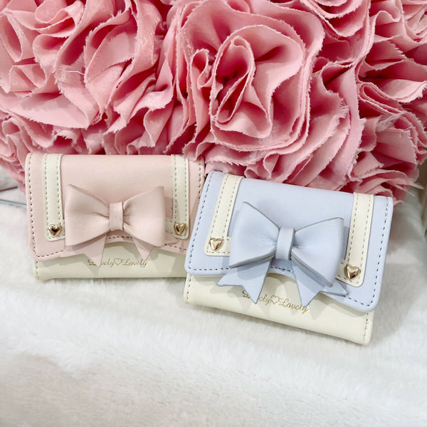Dreamy Cute♡ Sailor Clasp Fold Wallet LL-1026 【Baby Pink Sax Blue】