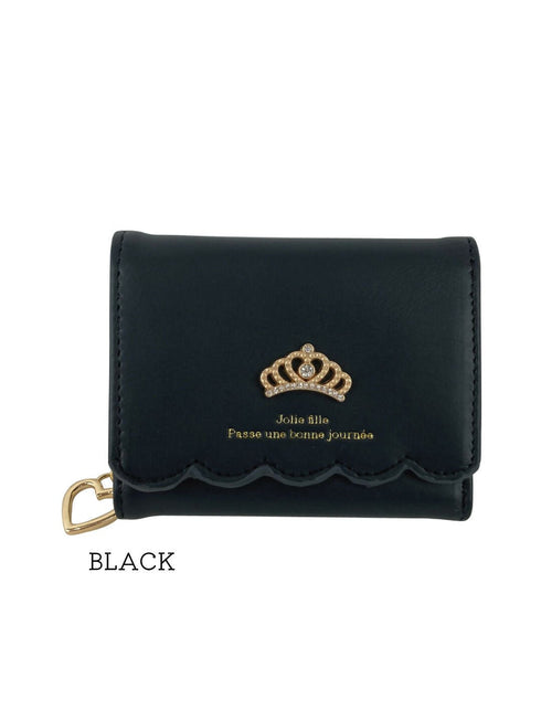 みんなプリンセス折財布 LL-1032【ブラック ピンク ラベンダー】