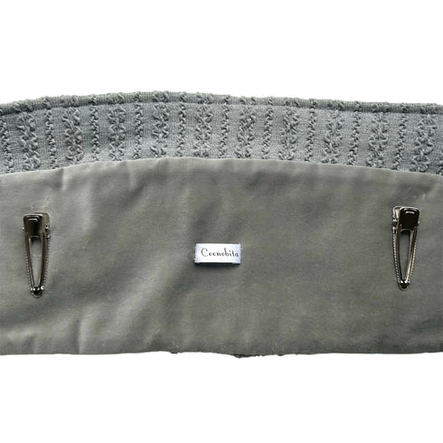 ニットのうさぎヘッドドレス ライトグレー