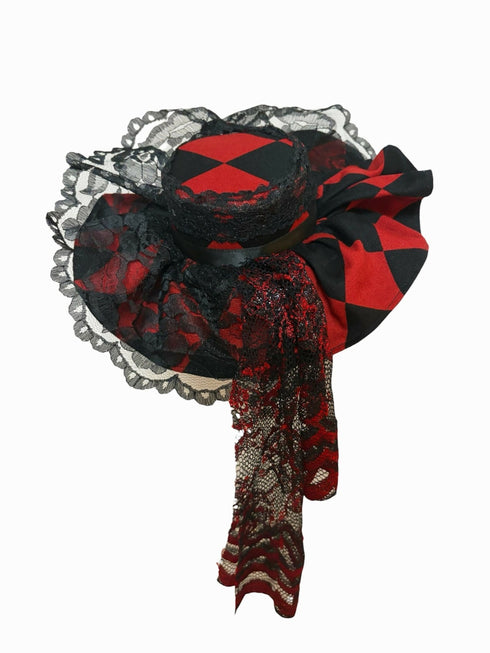 【受注生産】The noble red queen ミニハットver.ダイヤチェック