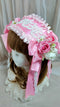 ピンク×ピンク薔薇リボンヘッドドレス