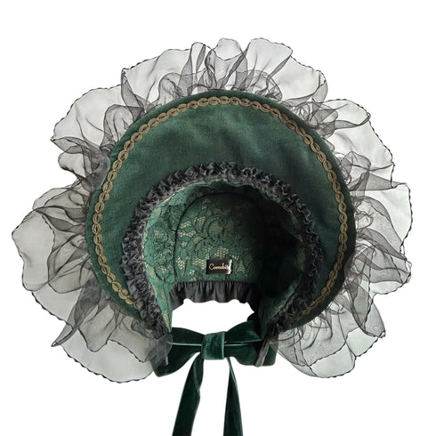 アンティークブレードのボンネット グリーン