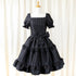 Noir Rose Jacquard Dress(Blk)