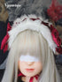 ベロアリボンとふわふわヘッドドレス(レッド) ロリータ ロリィタ