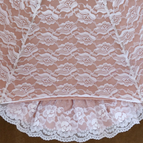 夢紡ぐロゼット〜7つの旋律〜 - パゴダ 日傘 晴雨兼用 UVカット ショート丈 フリル レース ジャカード 薔薇