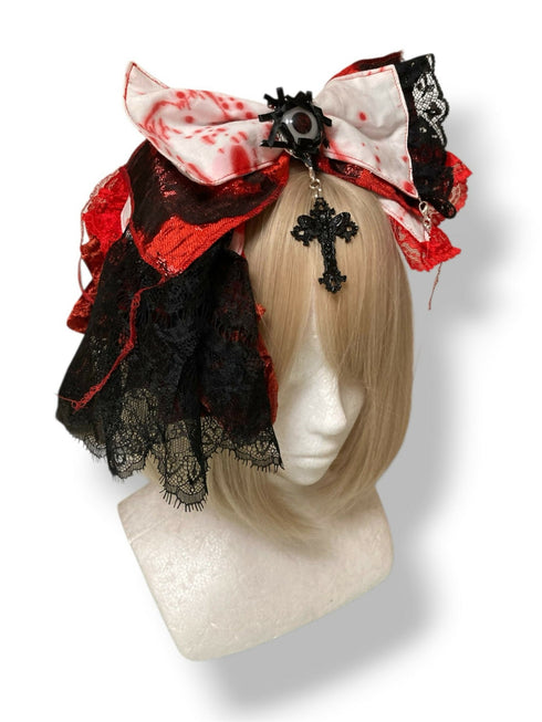 【DR3SS CODE / BABY Sanctuary × s'habiller コラボ商品】鮮血ノ眼球BIGリボン
