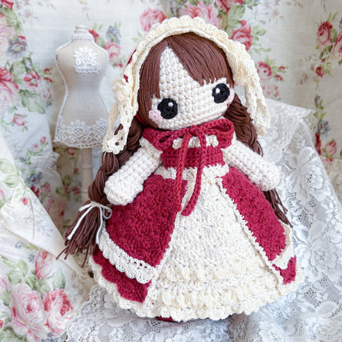 あみぐるどーるソナタサイズ着せ替え服セット【ボルドー】