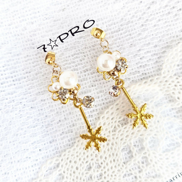 Snowy Night (Pierced Earrings / Clip-on Earrings)